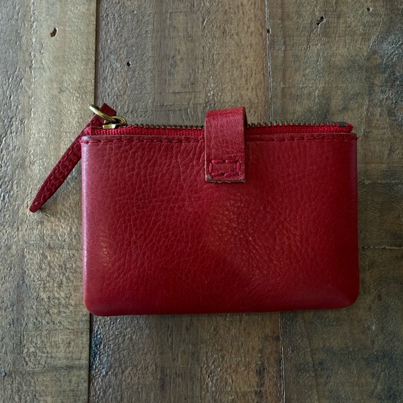 Madewell Leather Red Wallet - Picture 2 of 3